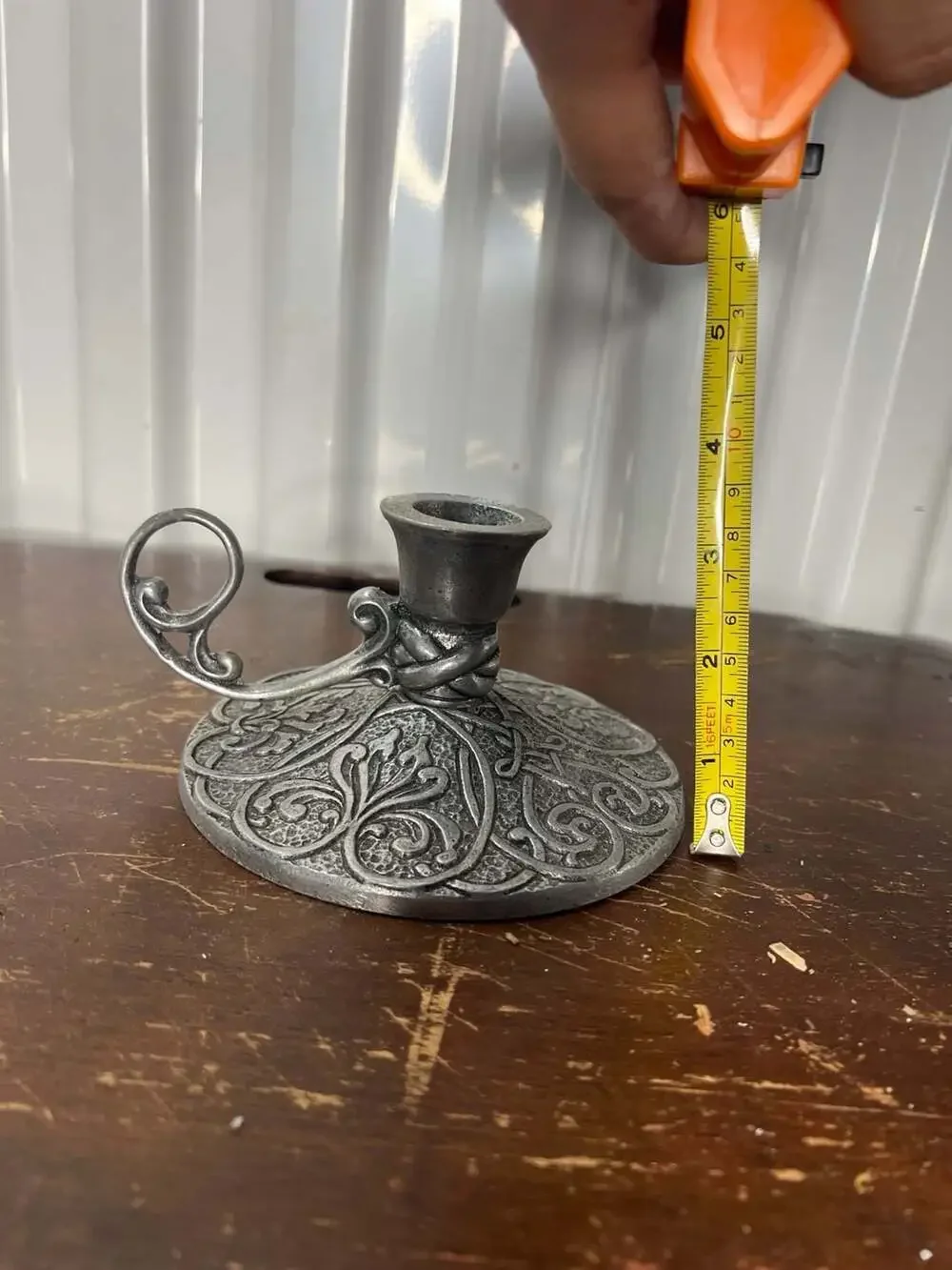 1996 Forevermore Carson Pewter Chamberstick Candle Holder